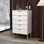Cassettiera a 5 cassetti Comodino Armadietto contenitore 23,6 L Bianco/Nero