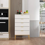 Cassettiera a 5 cassetti Comodino Armadietto contenitore 23,6 L Bianco/Nero