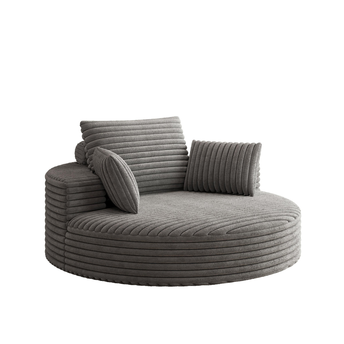 Corduroy Chenille Foam Single Swivel Chair