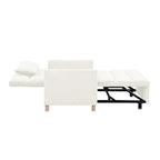 Divano letto 3 in 1 convertibile, poltrona e lettino, nero