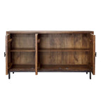 Credenza a 2 cassetti, 63 pollici di larghezza, marrone