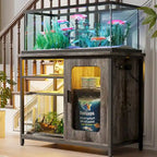 Supporto per acquario da 75-110 litri con prese di corrente e luce a LED