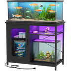 Supporto per acquario da 75-110 litri con prese di corrente e luce a LED