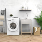 Lavatoio e mobile in acciaio inox 24" L x 22" P x 35" H