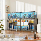 Supporto per acquario da 75-110 litri con prese di corrente e luce a LED