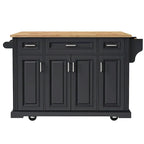 54 - Grande isola cucina con anta a ribalta in legno di gomma, carrello da cucina scorrevole con texture in rilievo su 4 ruote con 4 ante e 3 cassetti