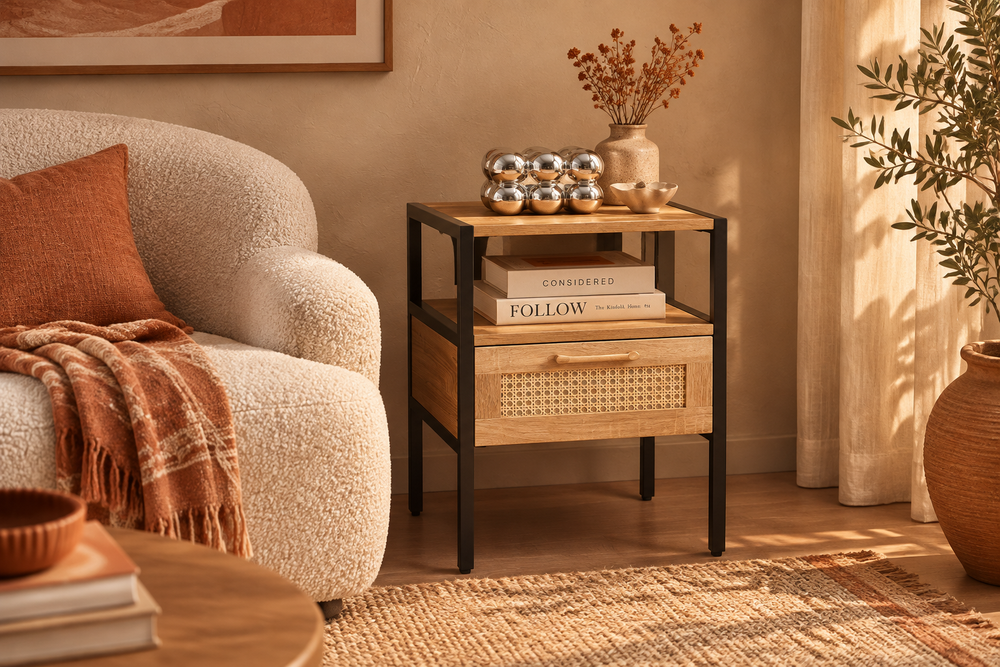 Rattan Nightstand